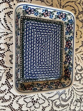 AMO White Ceramic Dish with Maker's Mark